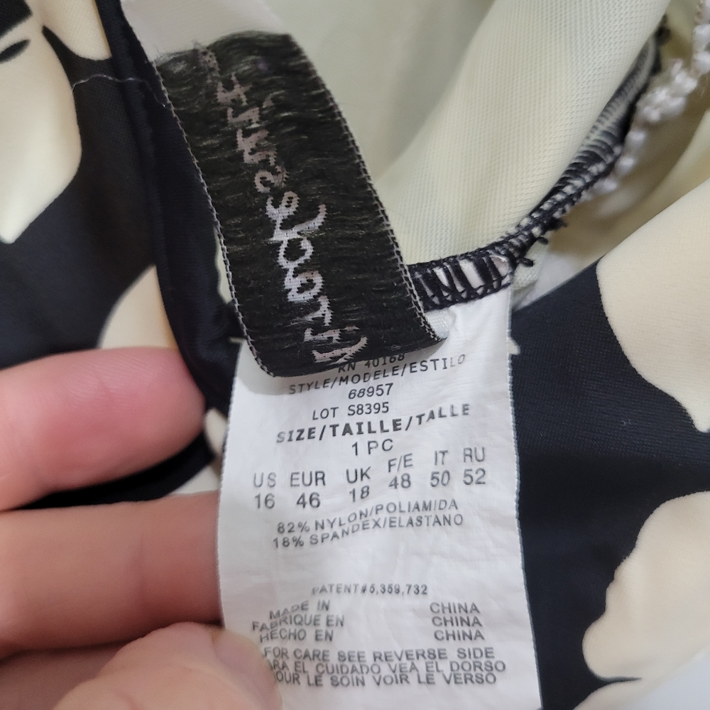 Miraclesuit Hawaiian Tropical Flower Floral Tankini Bikini Swim Tank Top Size 16 - Picture 2 of 2